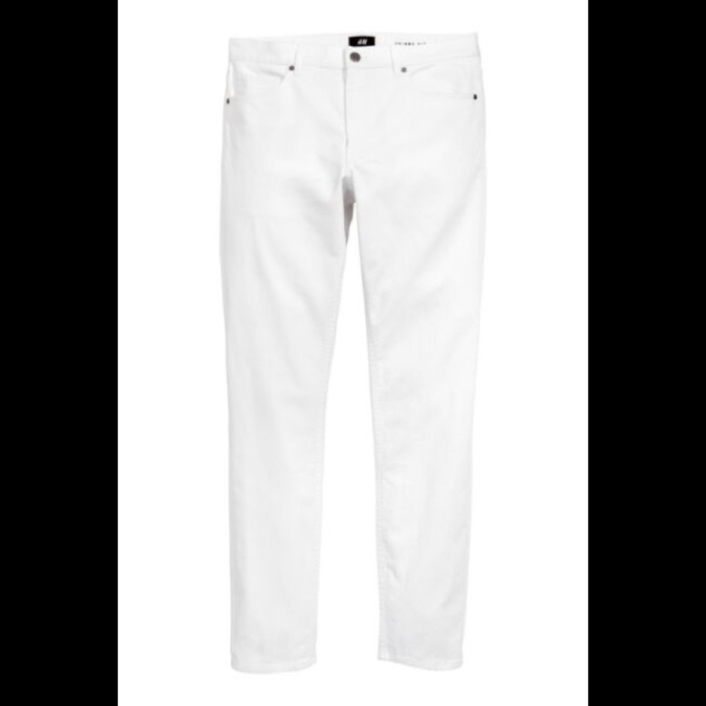 H&M NWT white coupe moulante skinny fit